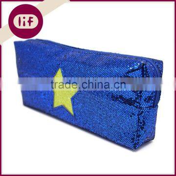 Chic Square Profile Glitter Pencil Bag, With Star Glitter Pencil Bag, Shinning Pencil Bag photo-2