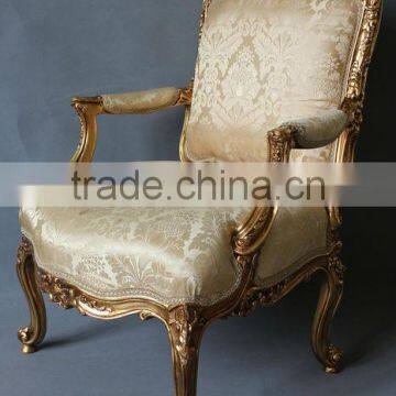 Antique living room chair,golden sofa