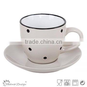 2016 Fashion Design Ceramic Coffee Mug With Saucer Stoneware Mug High Quality Factory Price photo-5