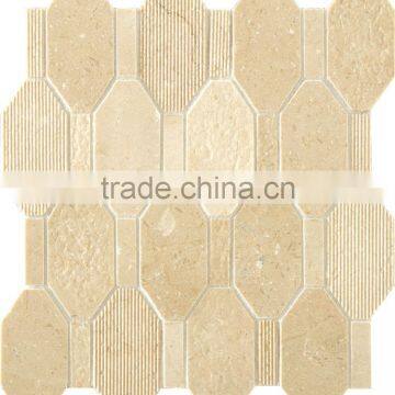 MM-CV237 Popular indoor decor natural stone hexagon marble mosaic