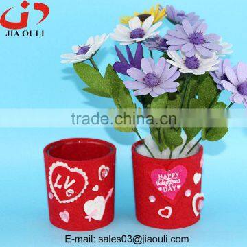 New Design With Non Woven Fabric Cover Glass Nursery Pot Glass Cup Planter photo-2
