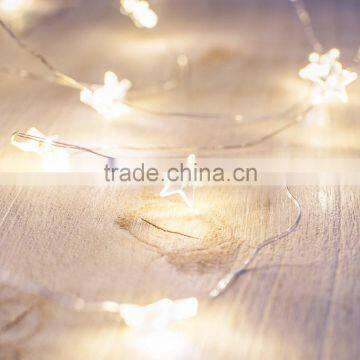 40 Micro Warm White Battery Operated LED Star Christmas Light photo-3