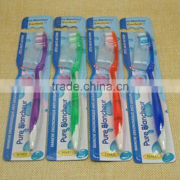 Own design toothbrush with polishing charcoal brush for teeth whitening