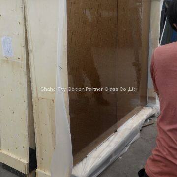 Bronze/Amber/brown/Coffee Puzzle(Karatachi) Figured Glass,Pattern Glass for Building and Decoration Materials photo-2