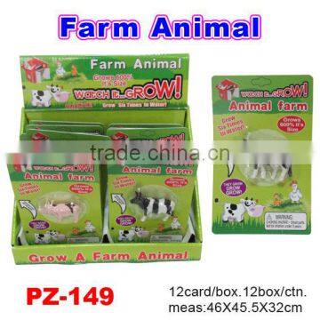 Promotional Water Growing Farm animal Toys for Kids