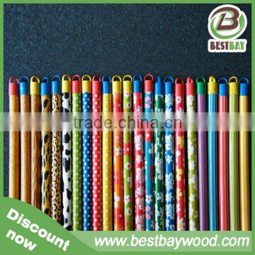 PVC coated wood broom handle/Factory cheap price broom handle wood pvc coated mop handle