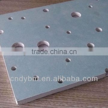 Alternating Circular Perforated Gypsum Ceiling Tile/paper Faced Acoustic Gypsum Ceiling