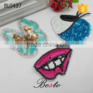 Custom Wholesale Bow Sequin Butterfly Applique for Garment photo-4