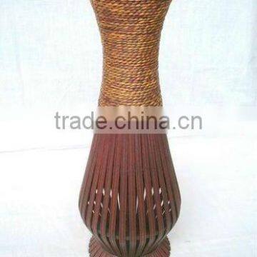 Bamboo flower pot, wooden flower pot.