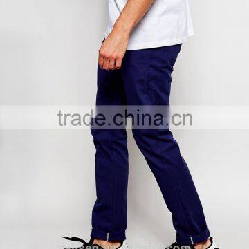Wholesale Trousers Custom Navy Blue Slim Pants for Man photo-5