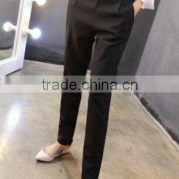 Customized Women Slim Skinny Pants Black Trousers photo-2