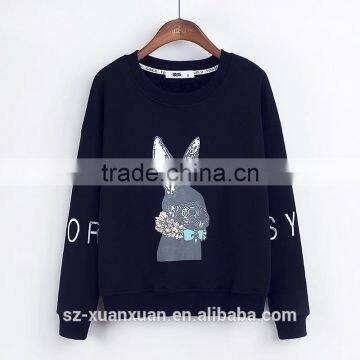 Newest Design Pullover O-neck Hoody With Animal Printing for Women photo-5