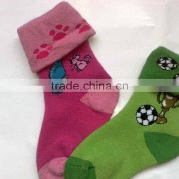 cartoon pattern printed cotton children socks