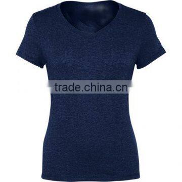 New Design Custom V-Neck Women t Shirt Printing photo-3