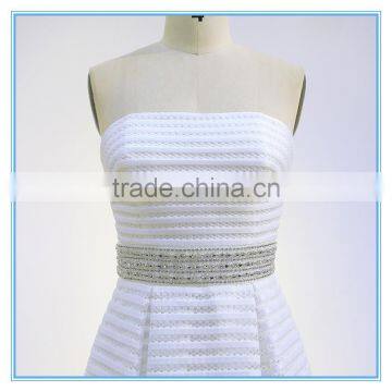 Chaozhou Strapless A-line Trailing Wedding Dress With Beaded photo-2