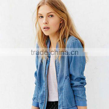 Woemen Baseball Bomber Jacket With Zip and Pocket Custom Design photo-3