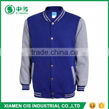 New Product Multi Color Sailor Collar 4XL Plus Size Mens Plain Varsity Jacket photo-3