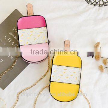 Bag 2017 Handbag Chain Girls Ice Cream Pattern Shoulder Long Strip Bag photo-2