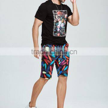 MC1190 Casual Simple Design Printed Flower Popular T Shirt for Big Man