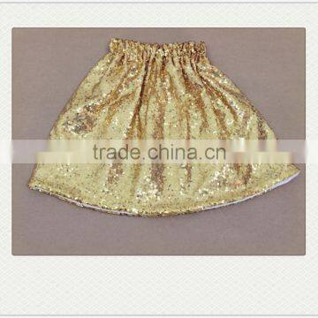 Lovely Kids Baby Girls Sequins Skirts Set Children's Shiny Gold Dress photo-3