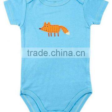 Unisex Applique Bee Summer Wear Short Sleeve Wholesale Pattern Custom Made Infant Cotton Baby Romper photo-6