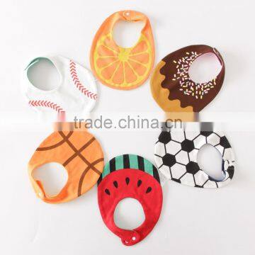 S33356W Ball character design Bib Bandanas Baby Bibs Waterproof Feeding Baby Saliva Towel