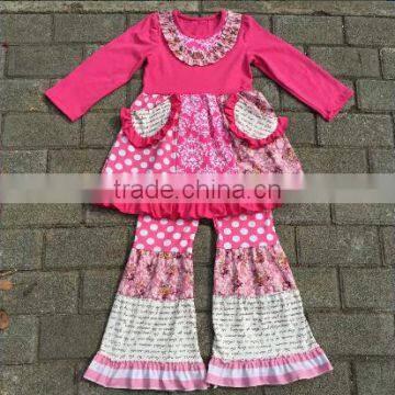 Lovely Kids Boutique Toddler Girls Boutique Clothing Sets Girls Valentines Day Outfits Wholesale photo-3