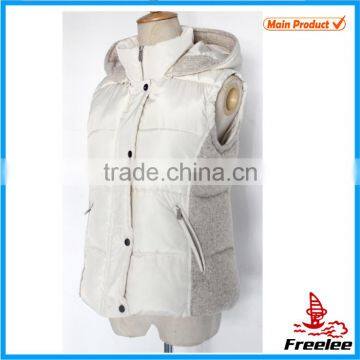2015 White Womens Puffer Vest, Womens Waistcoat photo-2