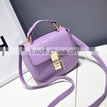 2017 Mini Chain C Snake pu Leather Shoulder Bag Woman Pink Handbag photo-6