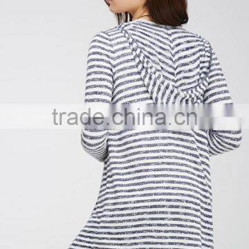 Wholesale Womens Irregular Fashion Stripes Cardigan Sweater From Shantou photo-4