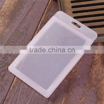 Light Pink Plastic Horizontal ID Card Holders for Girls photo-3