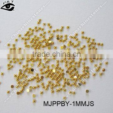 Metal Dome Studs Half Round Studs 1MM Gold Round Beads for Nail Art