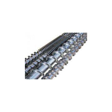 Separation type and gas-exhausting type parallel injection single screw and barrel