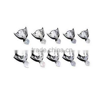 Stainless Steel Impression Trays made of 18/8 Stainless Steel, Solid Partial Set of 10 pieces