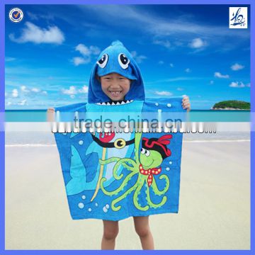 100% cotton velour custom cartoon character reactive printed kids towel with hood