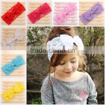 Boutique kids lace front hair band , chic baby girls lace headband M5062011