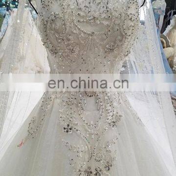 LS00218 White Arab Long Sleeve Muslim Sexy See Through Corset Saree Designs Wedding Dress photo-3