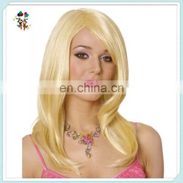 Adult Womens Party Fancy Dress Sharon Blonde Synthetic Wigs HPC-1101