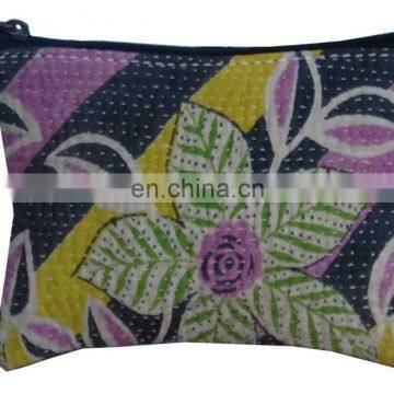 Vintage Beautiful Handmade Kantha Clutch Ethnic Handmade Cotton Purse