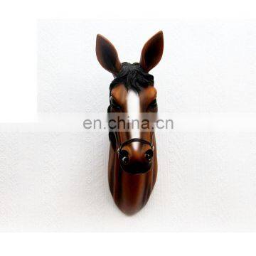 Decorative Resin Animal Horsehead Statue for wall decoration