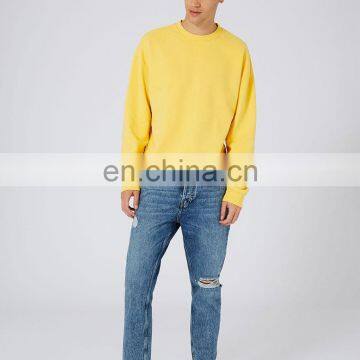 Soft Fleece Mens Zipper Pocket Crewneck Sweatshirt Without Hood photo-2