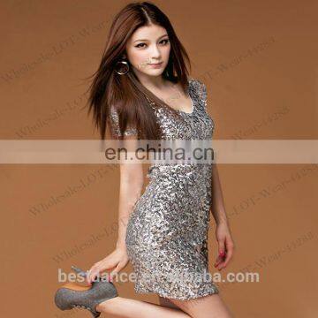 BestDance sexy lady mini skirt sequin party evening dress sexy night club skirts dresses OEM