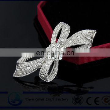 High quality rhinestone pearl jewelry accessories take silver scarf cheap wedding brooch pins