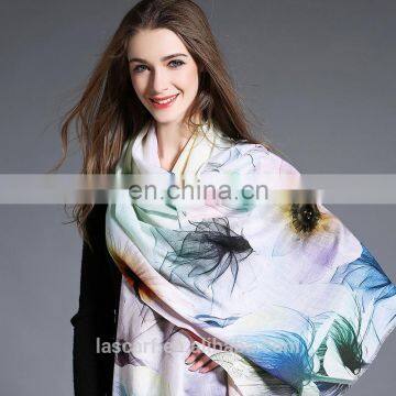 Digital Printing, Woolen Scarf for Women