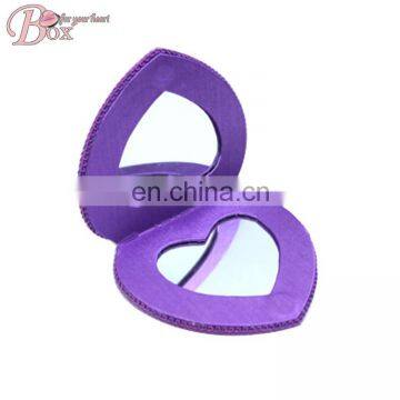 Noble Charming Purple Heart-shape Cosmetic Mirrors