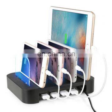 5V 4.8A 6A cell phones USB adapter 4 multi ports charging dock station