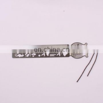 metal bookmark with silver string