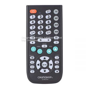 UR94 Universal Remote Control with operation 4 devices with 1 remote