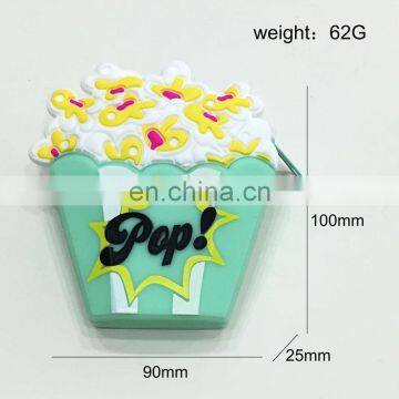 Korea Style Creative Popcorn Purse Fashion Girls Clutch Mini Zipper Wallet Pouch Silicone Purse photo-4
