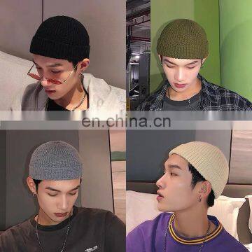 Beanie Hats Black Wool Plain Simple White Winter Acrylic Logo Character Style Fabric Warm Pattern photo-2